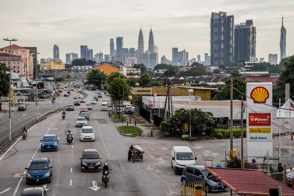 A general view of Petronas Twin Towers in Kuala Lumpur, October 28, 2021. u00e2u20acu201d Picture by Firdaus Latif