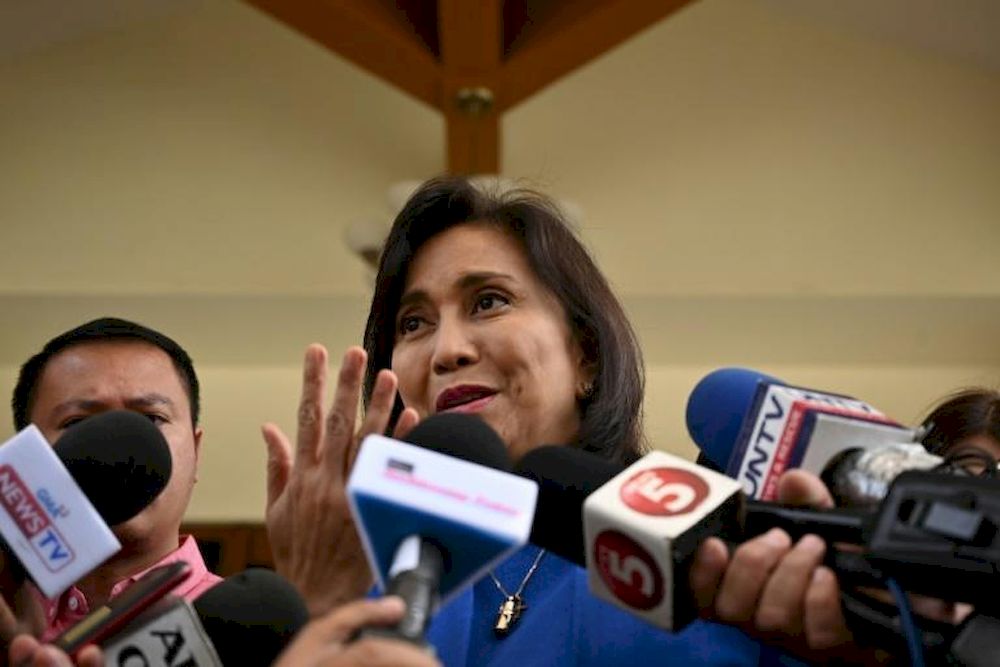 Leni Robredo is yet to decide on accepting an opposition coalitionu00e2u20acu2122s nomination to run for president in the Philippine elections. u00e2u20acu201d AFP pic