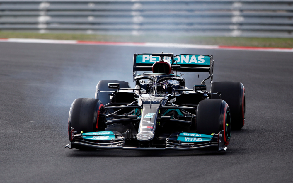 Mercedesu00e2u20acu2122 Lewis Hamilton in action during practice for the Turkish Grand Prix at Intercity Istanbul Park, Istanbul, Turkey, October 8, 2021. u00e2u20acu201d Reuters pic 