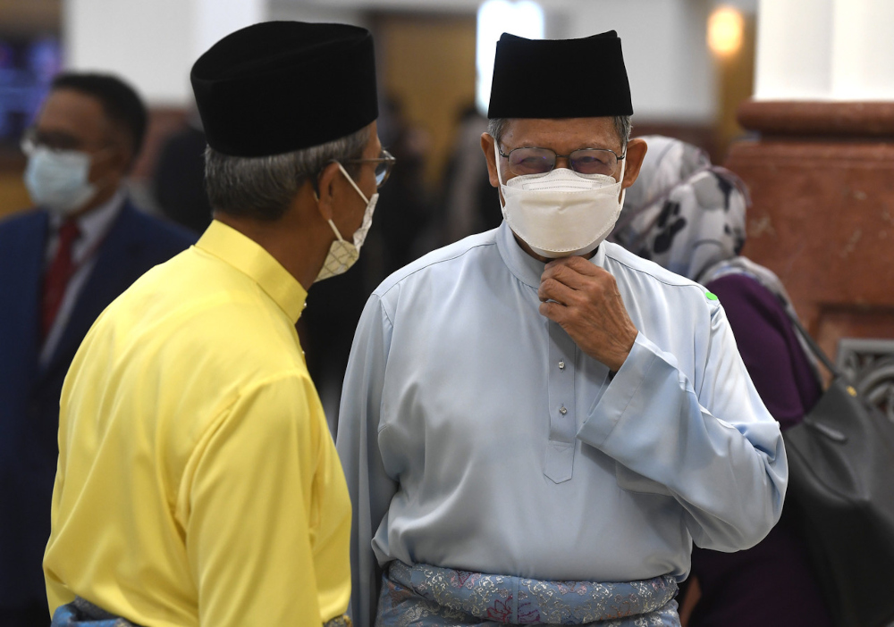 Minister in the Prime Ministeru00e2u20acu2122s Department (Economy) Datuk Seri Mustapa Mohamed at Parliament building for the tabling of Budget 2022, October 29, 2021. u00e2u20acu201d Bernama pic 