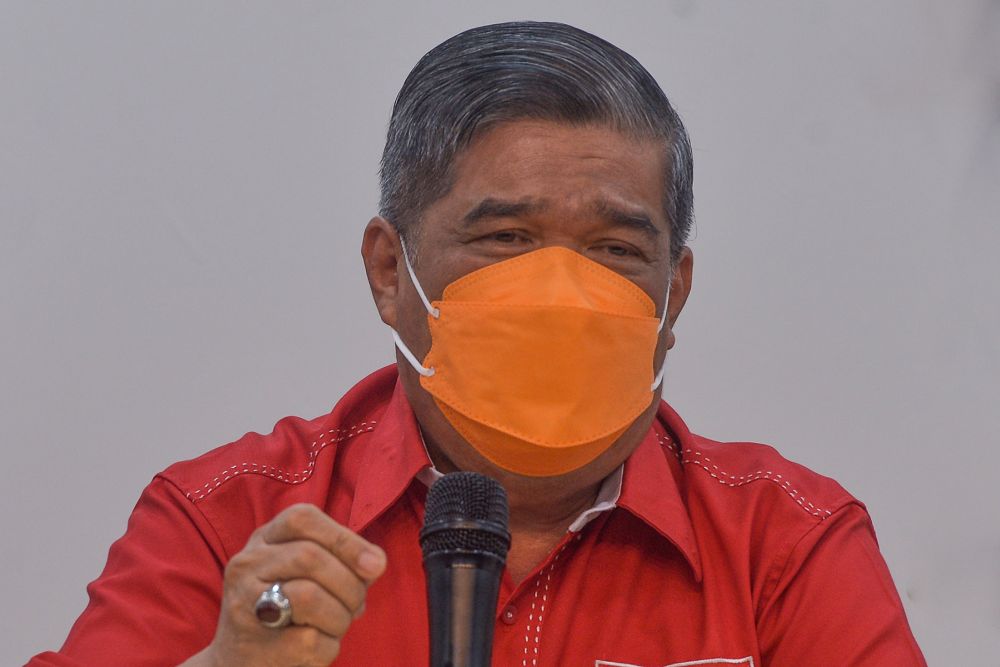 Amanah president Mohamad Sabu speaks during a press conference at PKRu00e2u20acu2122s headquarters in Petaling Jaya October 29, 2021. u00e2u20acu201d Picture by Miera Zulyana