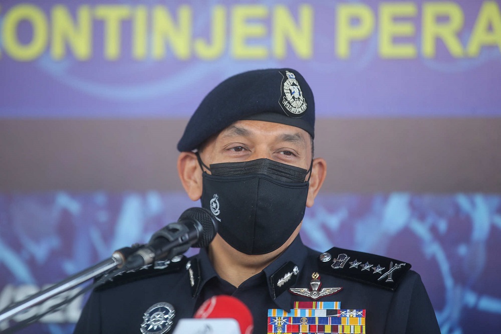 Perak police chief Datuk Mior Faridalathrash Wahid speaks during a press conference in Ipoh October 6, 2021. u00e2u20acu2022 Picture by Farhan Najib