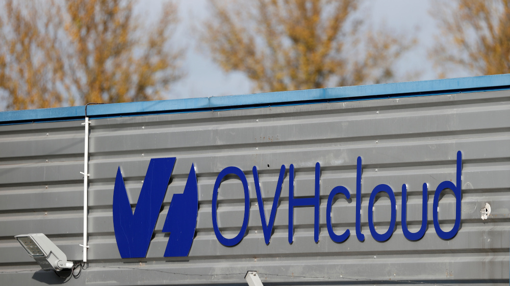 The logo of French cloud computing company OVHcloud is seen on a data-centre building in Strasbourg October 13, 2021. u00e2u20acu201d Reuters pic