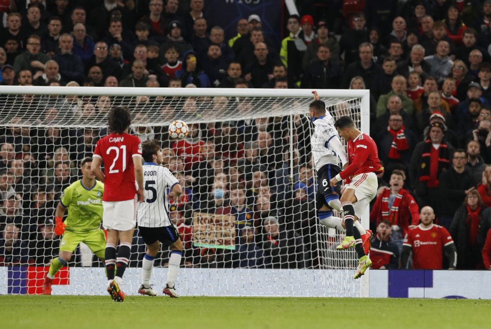 Manchester United's Cristiano Ronaldo scores their third goal against Atalanta at Old Trafford, Manchester October 20, 2021. u00e2u20acu201d Reuters picnn