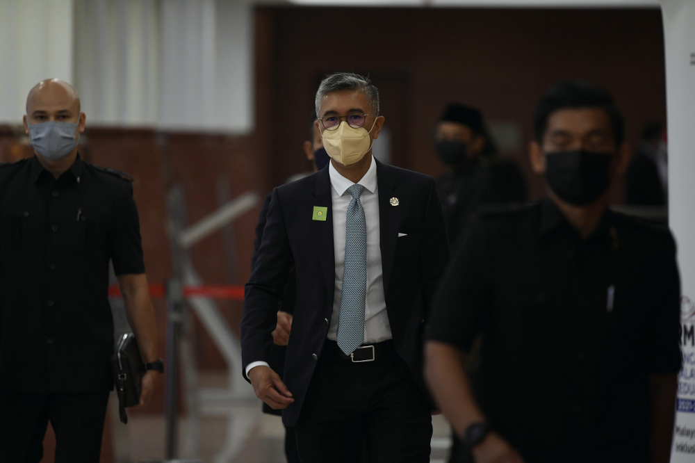 Finance Minister Datuk Seri Tengku Zafrul Abdul Aziz at Parliament Building, October 11, 2021. u00e2u20acu201d Bernama  