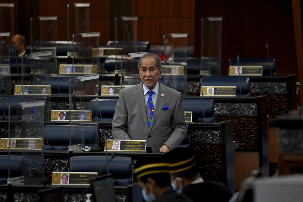 De facto law minister Datuk Seri Wan Junaidi Tuanku Jaafar at the Dewan Rakyat, October 25, 2021. u00e2u20acu201d Bernama picn