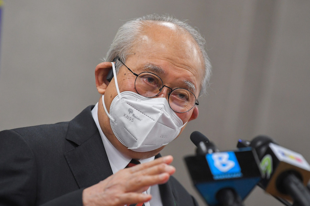 Gua Musang MP Tan Sri Tengku Razaleigh Hamzah speaks at a press conference in Kuala Lumpur September 21, 2021. u00e2u20acu201d Bernama pic