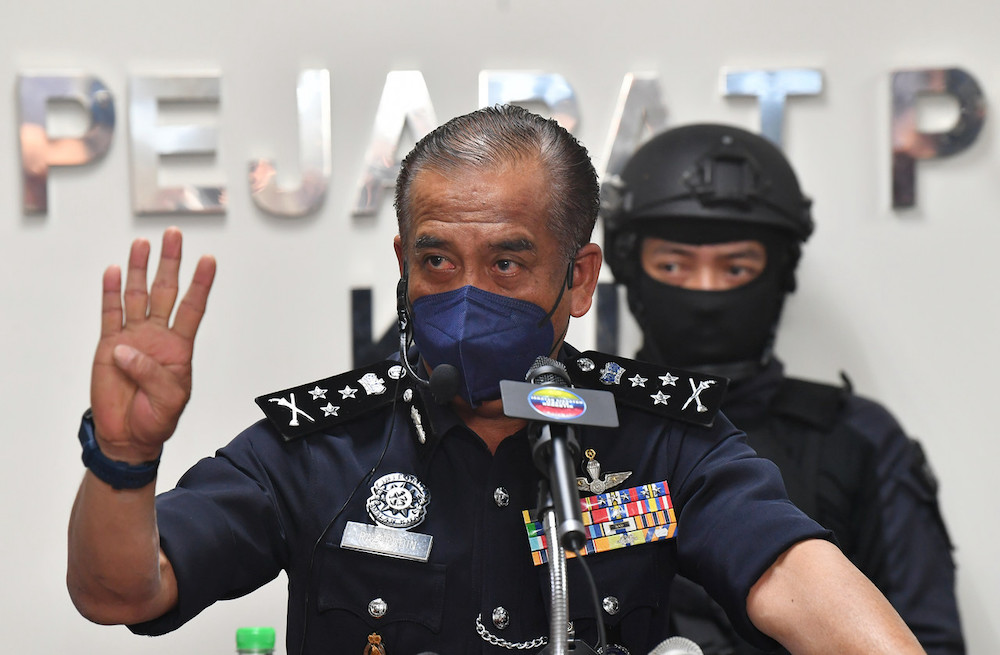 Bukit Aman Narcotics Criminal Investigation Department director Datuk Razarudin Husain at a press conference in Sepang November 1, 2021. u00e2u20acu201d Bernama pic