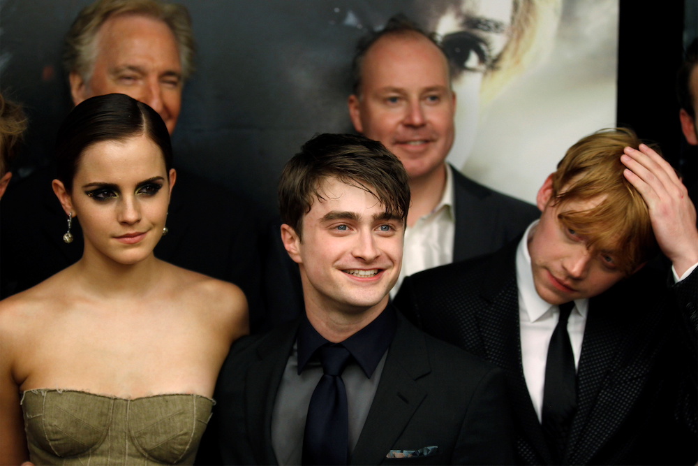 Cast members Rupert Grint, Daniel Radcliffe and Emma Watson arrive for the premiere of the film u00e2u20acu02dcHarry Potter and the Deathly Hallows: Part 2u00e2u20acu2122 in New York July 11, 2011. u00e2u20acu201d Reuters file pic