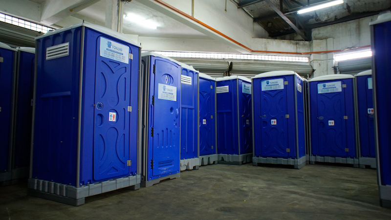 Ken said portable toilets are considered as eco-friendly as they use less water to operate. — Picture by Arif Zikri 