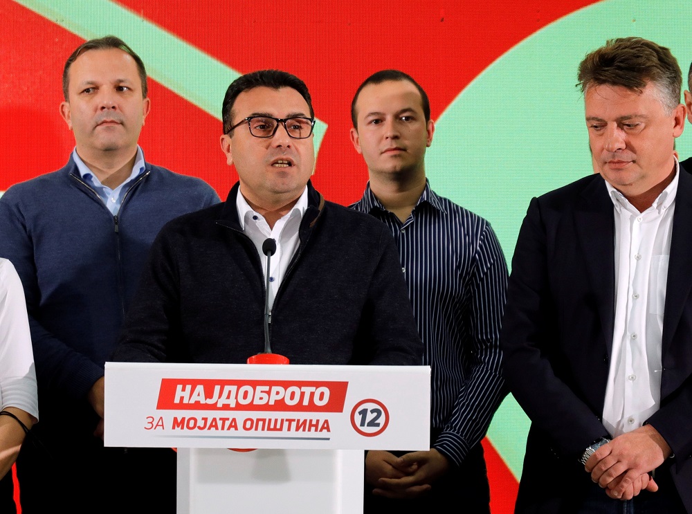 North Macedoniau00e2u20acu2122s Prime Minister Zoran Zaev, who resigned after his party lost the second round of mayoral elections, talks during news conference in Skopje, North Macedonia October 31, 2021. u00e2u20acu201d Reuters pic