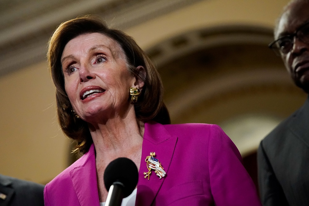 House Speaker Nancy Pelosi delivers remarks at the US Capitol in Washington November 5, 2021. u00e2u20acu201d Reuters pic