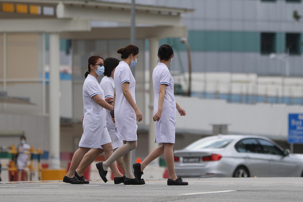 Singapore Senior Minister of State for Health Janil Putucheary said that signs of fatigue can be seen among healthcare workers who have battled the pandemic for the past 20 months. u00e2u20acu201d TODAY pic