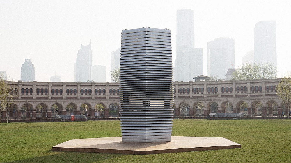 Smog Free Tower, a giant air purifier for polluted cities. u00e2u20acu201d Picture courtesy of Energy Observer Production