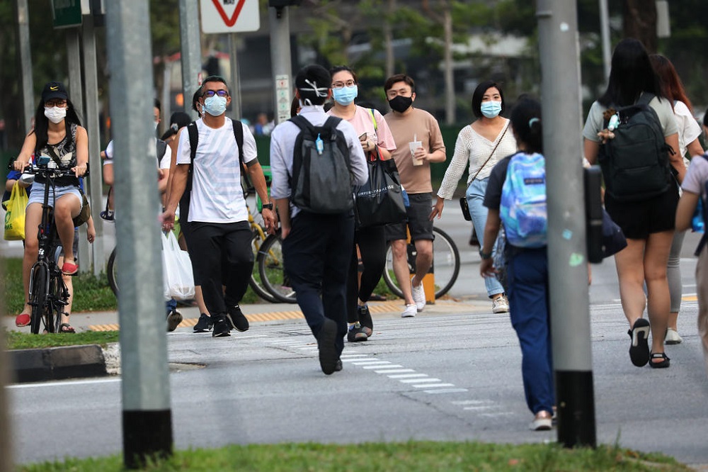 Among the new infections recorded yesterday, 3,352 were in the community, 141 were made up of migrant worker dormitory residents and the remaining three were imported. u00e2u20acu201d TODAY pic