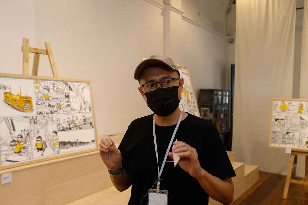 Lefty Julian showing his u00e2u20acu02dcSama Sama George Town, A Multicultural Art Journey Exhibitionu00e2u20acu2122 in conjunction with the George Town Festival in Penang November 26, 2021. u00e2u20acu201d Picture by Sayuti Zainudin