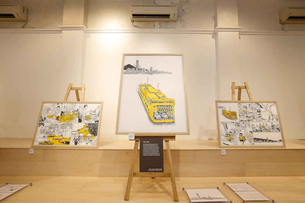 Lefty Julian showing his ‘Sama Sama George Town, A Multicultural Art Journey Exhibition’ in conjunction with the George Town Festival in Penang November 26, 2021. — Picture by Sayuti Zainudin