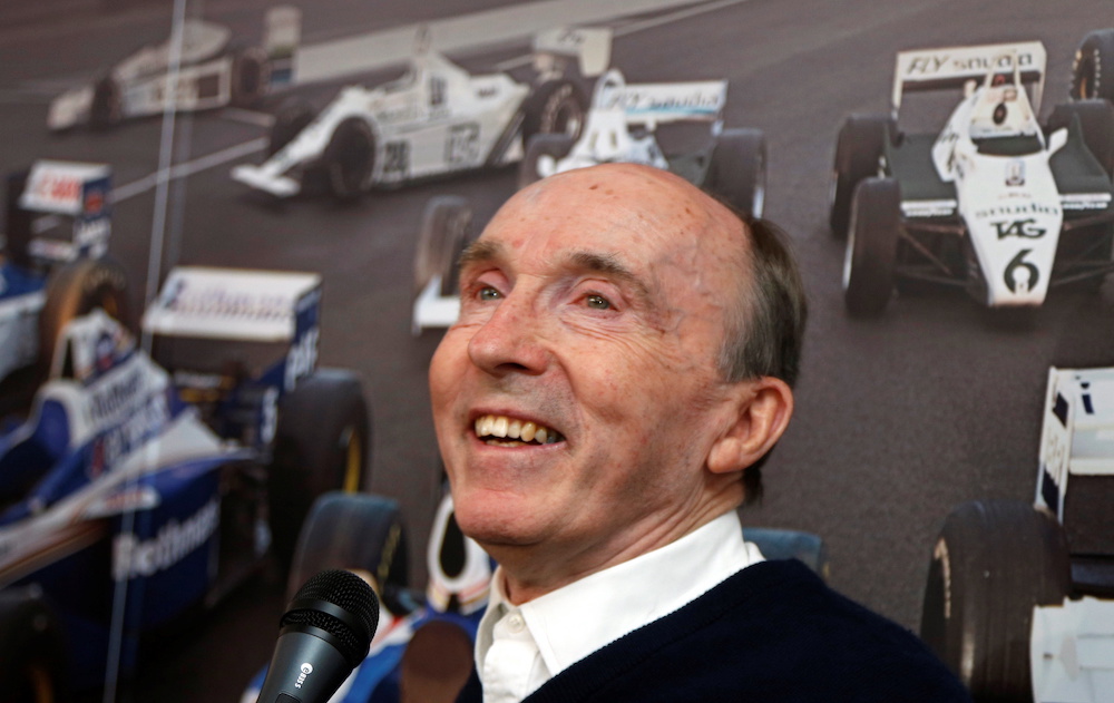 Williams Formula One team founder Frank Williams speaks during a party marking the team's 600th race, ahead of the British Grand Prix at the Silverstone Race circuit, central England, June 29, 2013. u00e2u20acu201d Reuters picnn