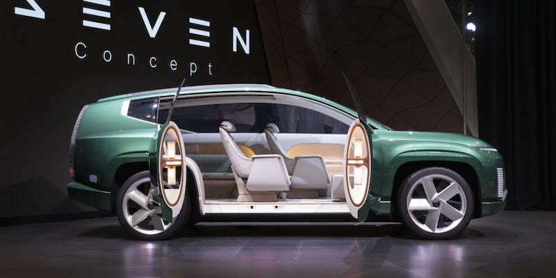 Hyundai presents the Seven concept, which stands out for its novel approach to hygiene inside the cabin. u00e2u20acu201d Picture courtesy of Hyundai