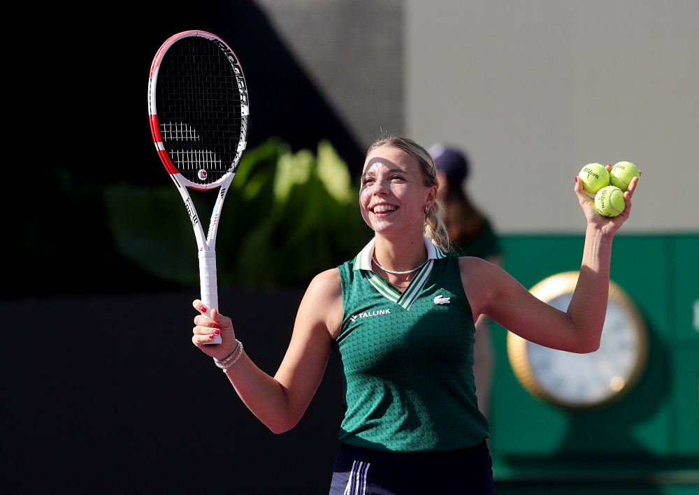 Estonia's Anett Kontaveit celebrates winning her final match against Czech Republic's Karolina Pliskova in Guadalajara, Mexico November 13, 2021. u00e2u20acu2022 Reuters pic
