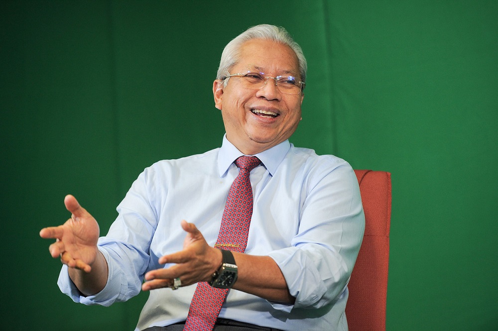 Communications and Multimedia Minister Tan Sri Annuar Musa speaks during a Facebook live session at his office in Putrajaya November 12, 2021. u00e2u20acu201d Bernama pic