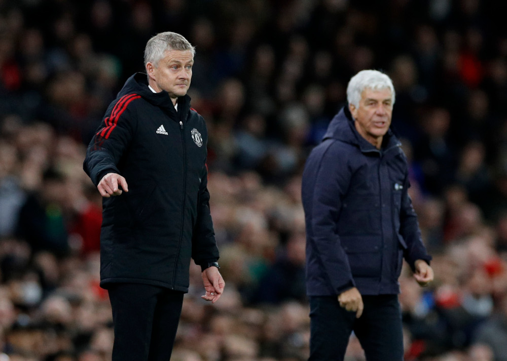 Manchester United manager Ole Gunnar Solskjaer and Atalanta coach Gian Piero Gasperini at Old Trafford, Manchester, Britain, October 20, 2021. u00e2u20acu201d Reuters pic  