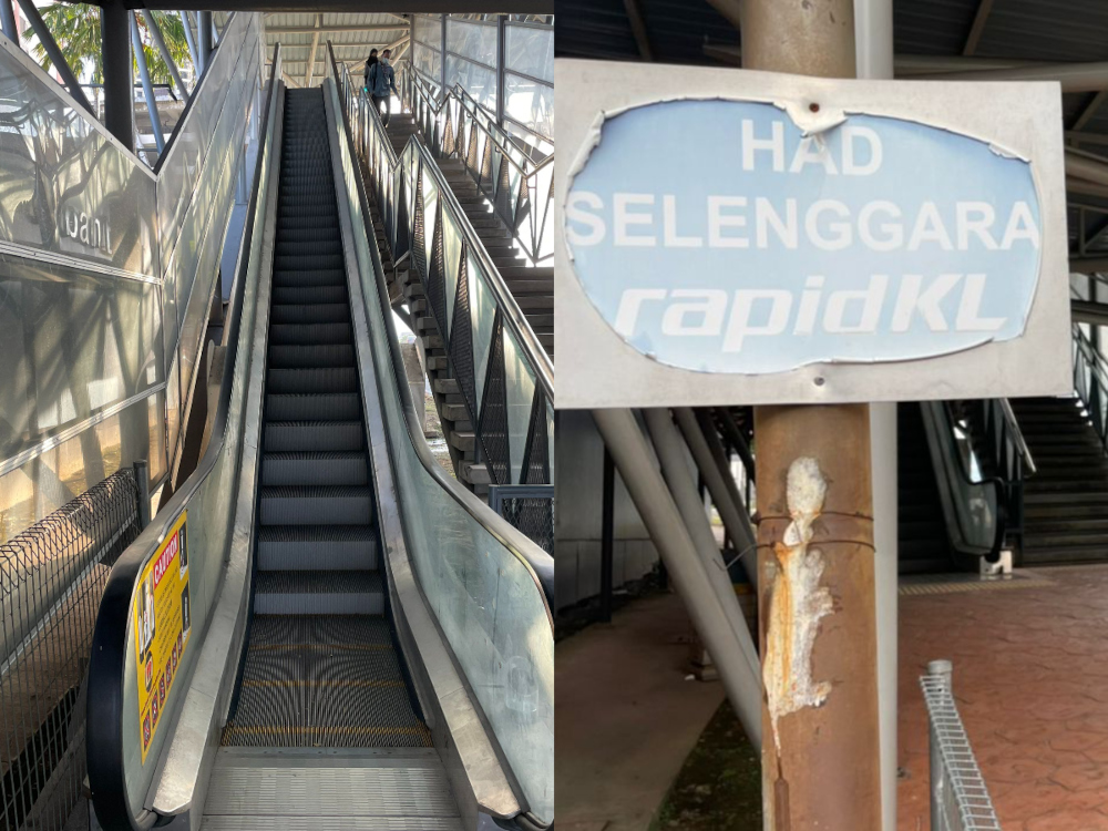 A man took to Twitter to complain about a broken escalator at the LRT Sri Rampai station five years after his first complaint. u00e2u20acu201d Picture courtesy of Twitter/Muz