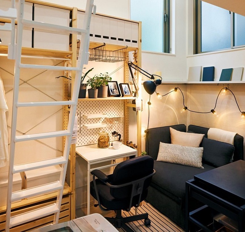 Some of the equipment provided include washing machine, fridge and a foldable table. u00e2u20acu201d Picture via instagram/ikeajapan