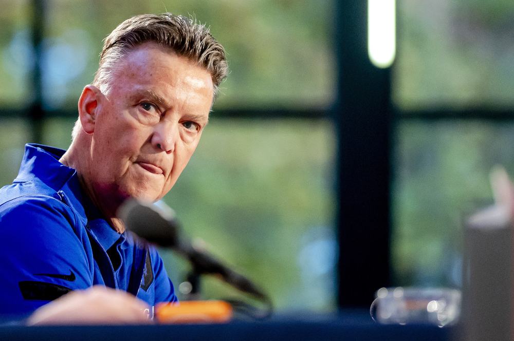 Dutch national coach Louis van Gaal attends a press conference in Zeist November 9, 2021, as the Orange Squad prepares for the upcoming Fifa World Cup Qatar 2022 qualifying football matches. u00e2u20acu201d Robin Van Lonkhuijsen /ANP pic via AFP