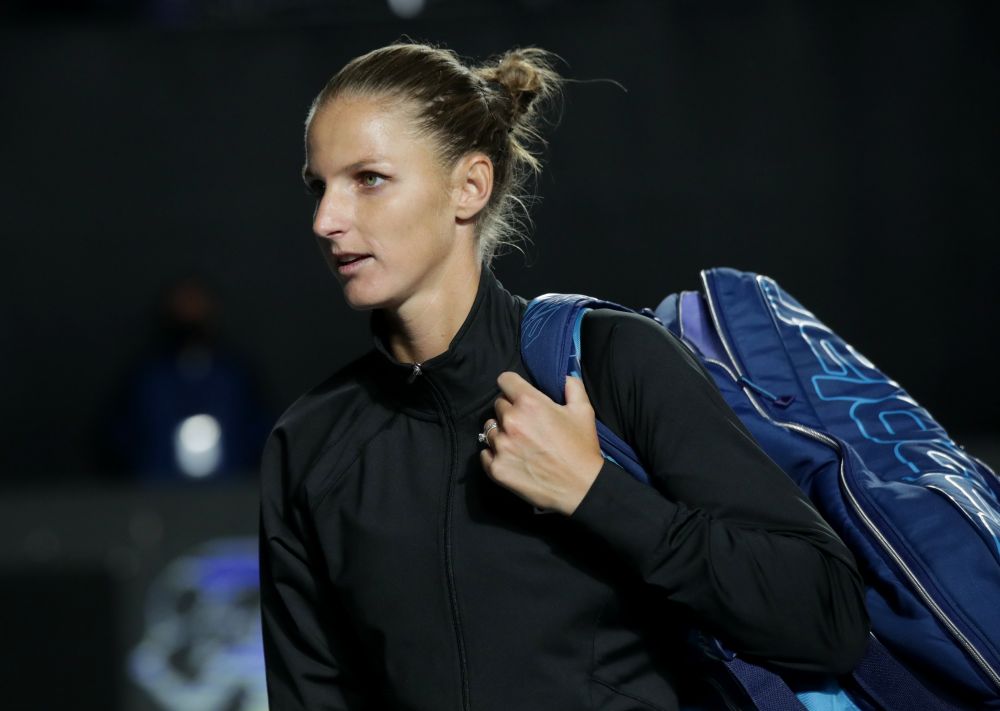 Czech Republic's Karolina Pliskova after winning her group stage match against Spain's Garbine Muguruza at the Panamerican Tennis Centre in Guadalajara November 10, 2021. u00e2u20acu201d Reuters picnn