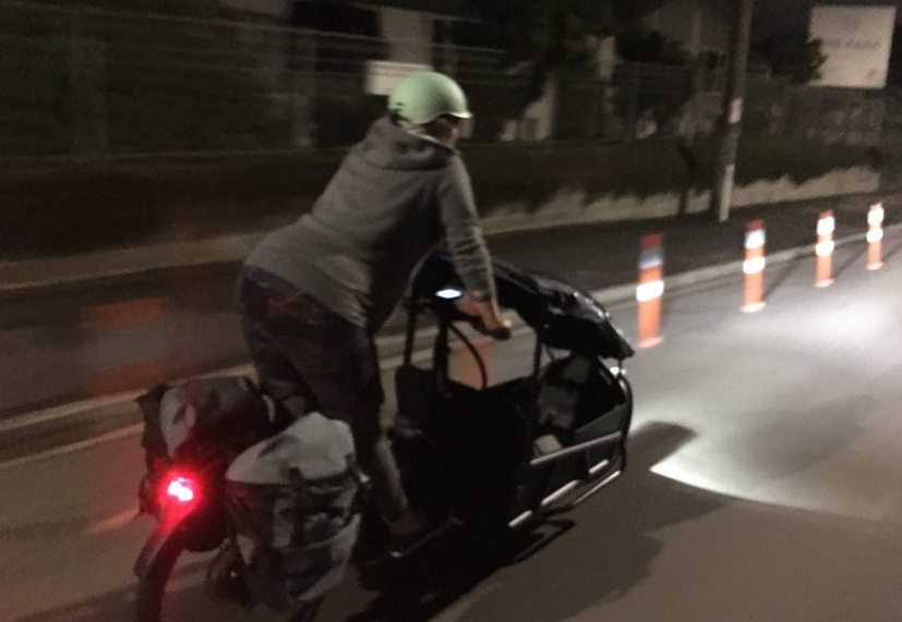 New Zealand Member of Parliament Julie Anne Genter on her bicycle heading to the hospital where she gave birth an hour later. u00e2u20acu201d Picture courtesy of Facebook/JulieAnneGenter