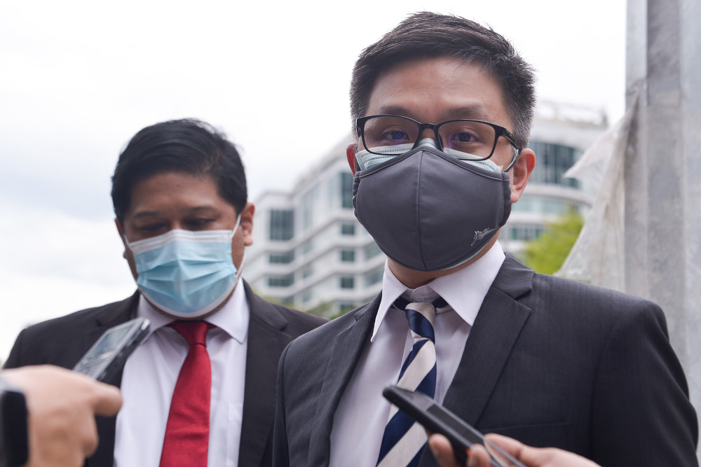 Human Rights Committee co-chair New Sin Yew speaks at the High Commission of the Republic of Singapore in Kuala Lumpur November 2, 2021. — Picture by Miera Zulyana