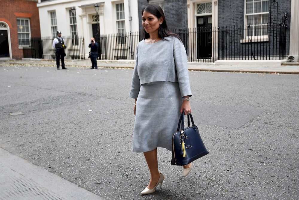 Britainu00e2u20acu2122s Home Secretary Priti Patel walks outside Downing Street in London, Britain, September 15, 2021. u00e2u20acu201d Reuters pic