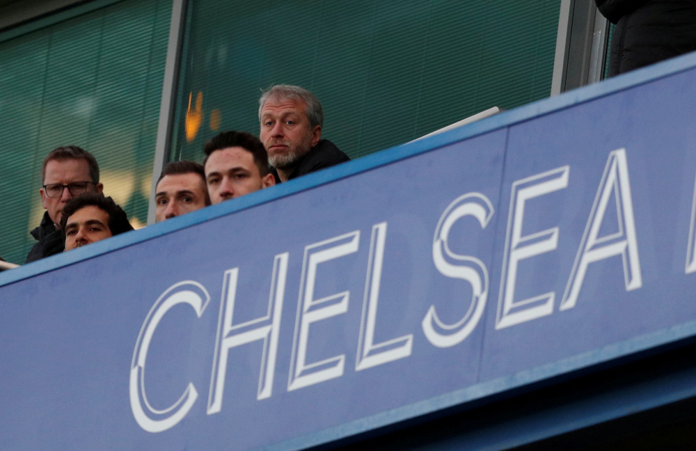 Chelsea owner Roman Abramovich in the stands during a Chelsea vs Crystal Palace match at Stamford Bridge, London, March 10, 2018. u00e2u20acu201d Action Images via Reuters