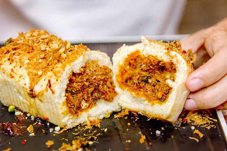 Malaysian flavours rule with Loffi’s Nasi Lemak Sourdough Pillow Bun.
