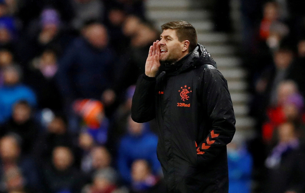 File photo of new Aston Villa manager Steven Gerrard in a Europa League game in Glasgow, Scotland, Britain, December 12, 2019. u00e2u20acu201d Action Images via Reutersn