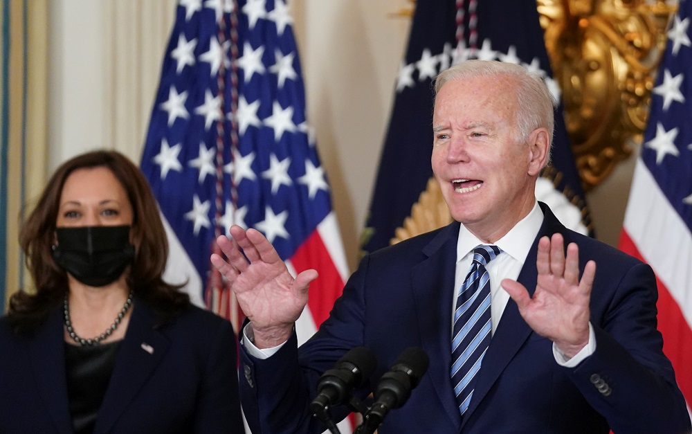 US President Joe Biden speaks before signing into law three bills supporting police officers and the law enforcement community, at the White House in Washington November 18, 2021. u00e2u20acu2022 Reuters pic