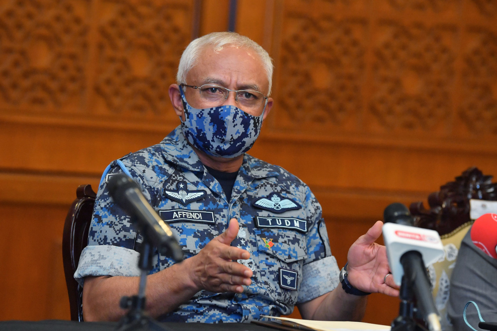 Chief of Defence Force Gen Tan Sri Affendi Buang speaks at a press conference at the opening of the Second Career Opportunity Workshop in Kuala Lumpur, November 9, 2021. u00e2u20acu201d Bernama pic
