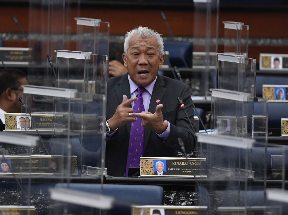 Datuk Seri Bung Moktar Radin (BN-Kinabatangan) at the Dewan Rakyat, November 23, 2021. u00e2u20acu201d Bernama picn