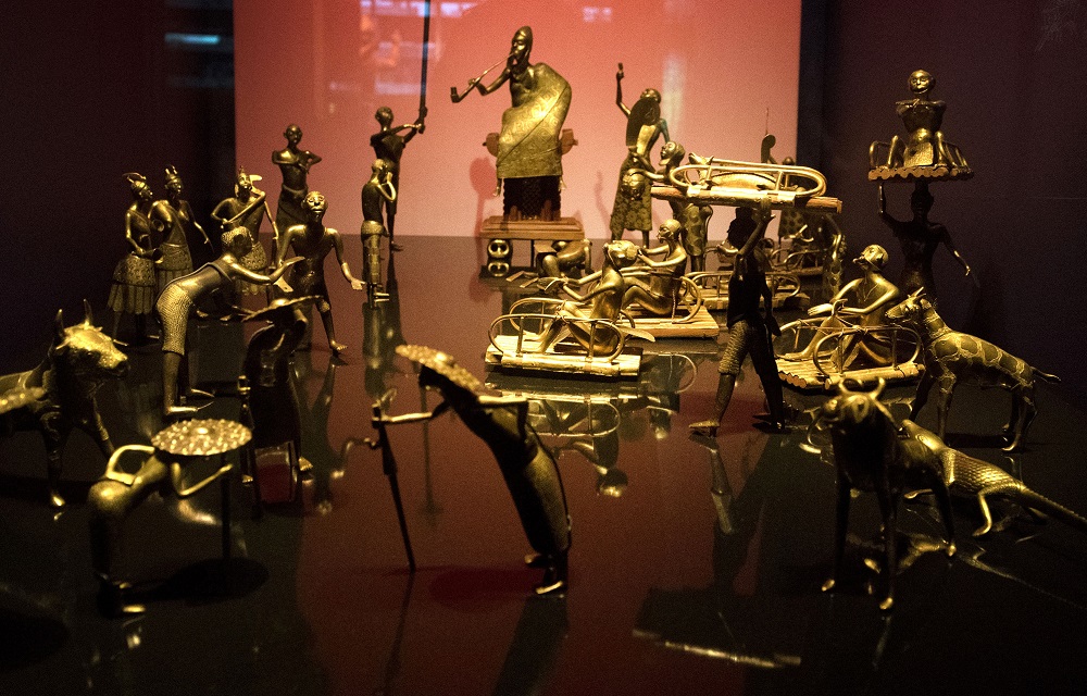 The Ato ceremony of the Kingdom of Dahomey, circa 1934, is pictured, on June 18, 2018 at the Quai Branly Museum-Jacques Chirac in Paris. u00e2u20acu2022 AFP pic
