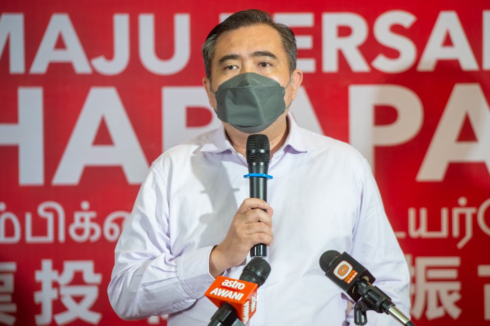 DAP secretary general Anthony Loke speaks during a press conference at Melaka DAPu00e2u20acu2122s headquarters  November 9, 2021. u00e2u20acu2022 Picture by Shafwan Zaidonnn