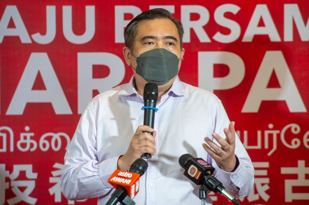 DAP secretary general Anthony Loke speaks during a press conference at Melaka DAPu00e2u20acu2122s headquarters  November 9, 2021. u00e2u20acu2022 Picture by Shafwan Zaidonnn