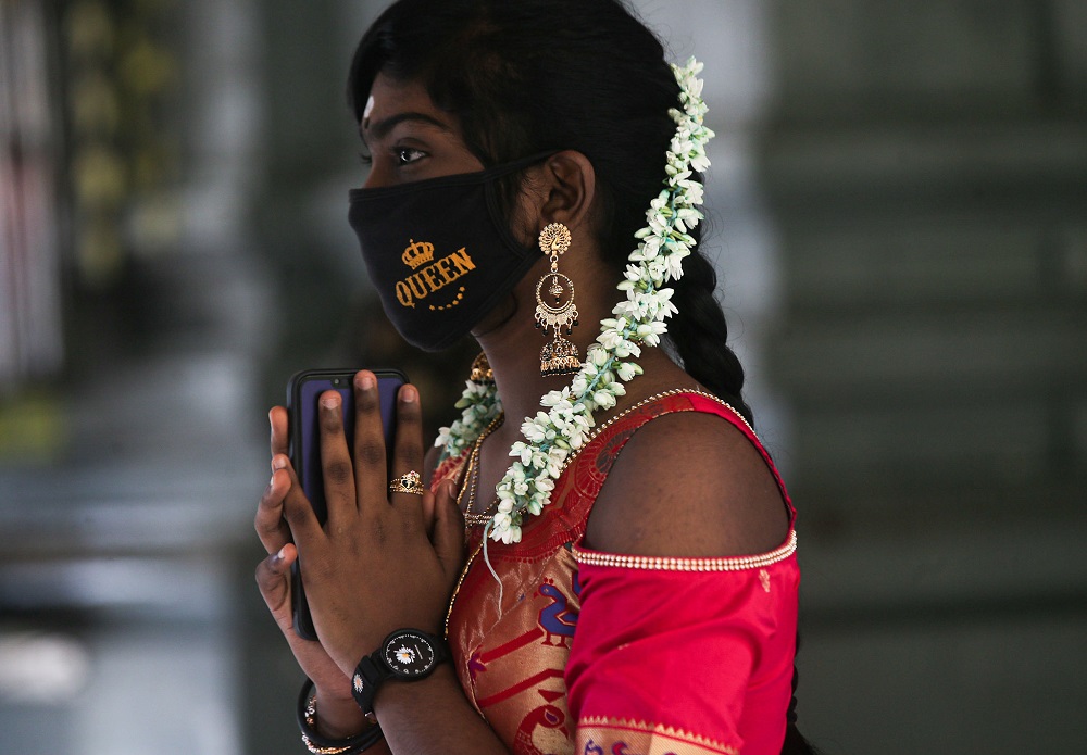 Temples across the country are also taking precautionary measures by adopting the SOPs set by the Ministry of Health (MOH). ― Picture by Farhan Najib