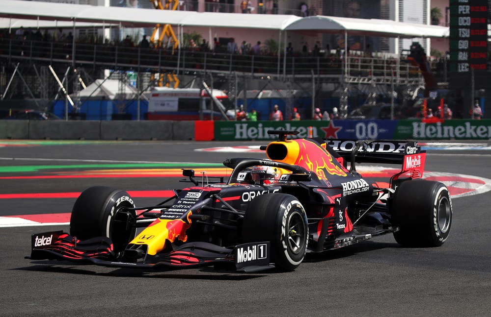 Red Bull's Max Verstappen in action during a practice session in Mexico City November 5, 2021. u00e2u20acu2022 Reuters pic