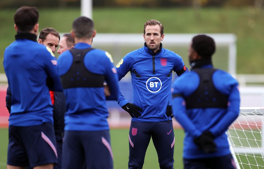England's Harry Kane during training at St Georgeu00e2u20acu2122s Park, England's Harry Kane during training at St Georgeu00e2u20acu2122s Park, Burton upon Trent November 11, 2021. u00e2u20acu201d Reuters pic