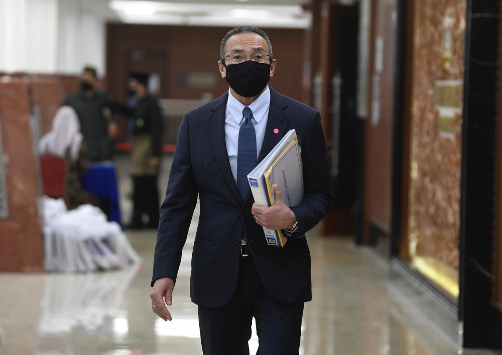 Senior Defence Minister Datuk Seri Hishammuddin Hussein pictured at Parliament, November 15, 2021. u00e2u20acu201d Bernama pic 