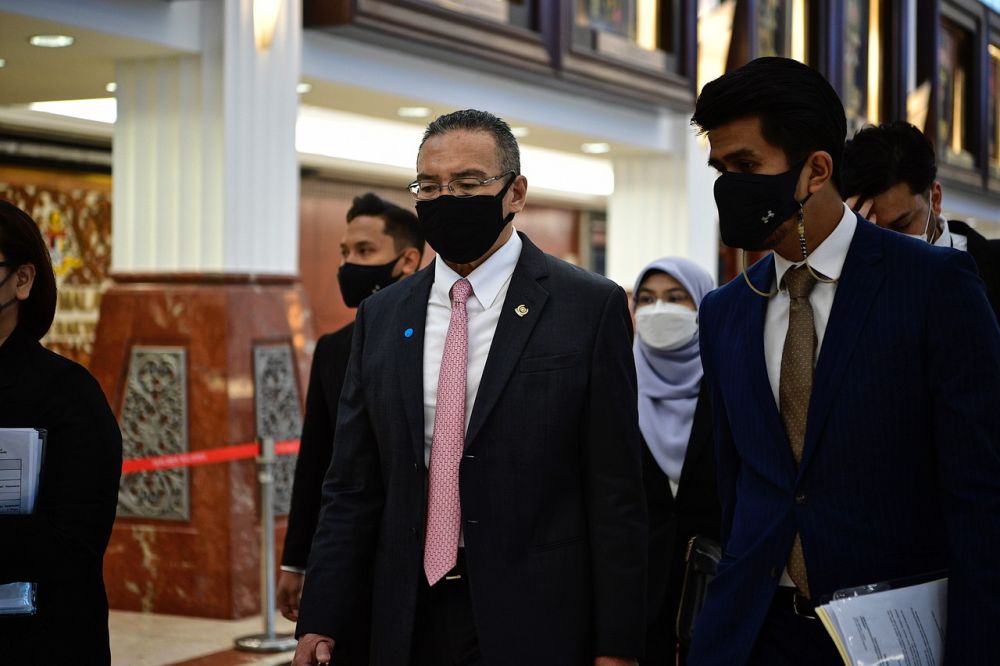Defence Minister Datuk Seri Hishammuddin Tun Hussein arrives at Parliament, Kuala Lumpur November 25, 2021. u00e2u20acu201d Bernama pic