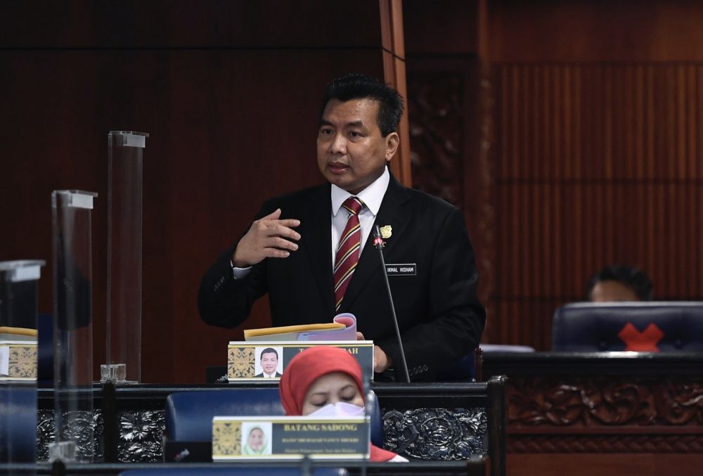 Deputy Defence Minister Datuk Seri Ikmal Hisham Abdul Aziz addresses members of Parliament in Kuala Lumpur November 10, 2021. u00e2u20acu201d Bernama picnnn