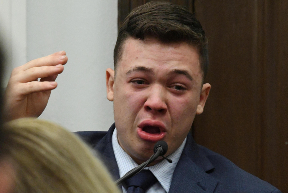 Kyle Rittenhouse breaks down on the stand as he testifies during his trial at the Kenosha County Courthouse in Kenosha, Wisconsin, November 10, 2021. u00e2u20acu201d Reuters pic 