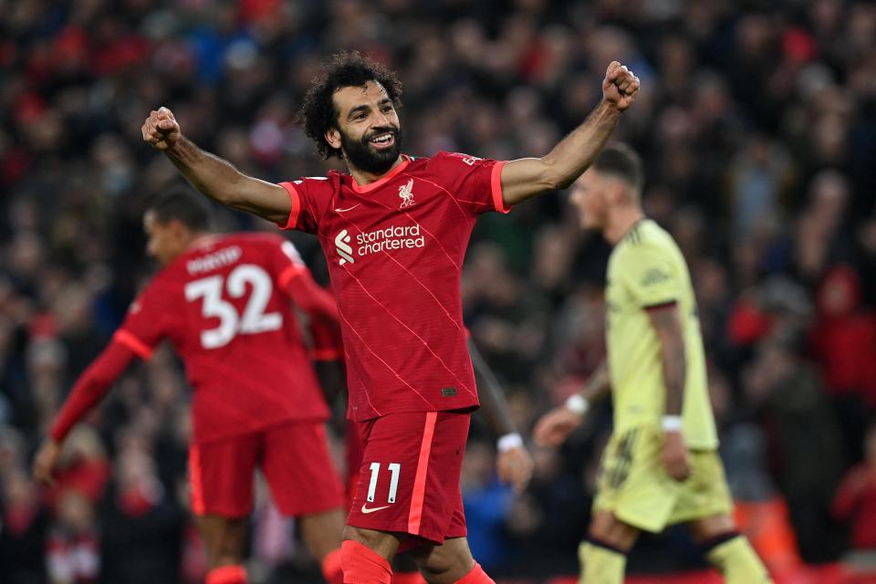 Sweet 16: Mohamed Salah scored his 16th goal of the season against Arsenal, November 20, 2021. u00e2u20acu201d AFP pic